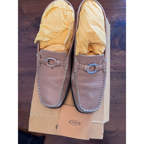 Tod's Women's Brown Calf Leather Loafers Size 11 - Picture 1 of 16